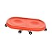 Colaxi 6 Wheeled Abdominal Disc Wheel Roller Abdominal Muscle Wheel Equipment Home Gym Workout Low Noise Fitness Roller Sliding Disc, Red