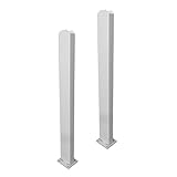30in H x 4in L x 3.25in W (2 Posts) Surface Mount Posts for Zippity Vinyl Fence or Outdoor Shower Kit, Surface Mount Fence Panels, Picket Fence, or Outdoor Shower Enclosure to a Solid Surface, ZP19011
