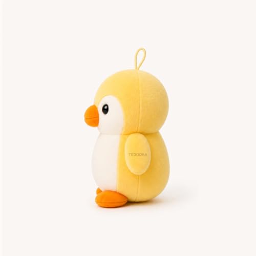 Image of Baby Penguin Soft Toy for Girls Boys Kids, Yellow, Animal Plush Stuffed Teddy Gift Birthday, 18 cm