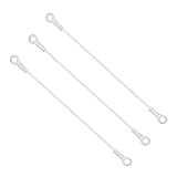 Specification: Couleur: Blanc; Materiel: 304 Acier Inoxydable; Taille: 5mm x 30cm / 0.2 pouce x 11.8 pouce (Dia.*L); Epaisseur: 1.8 mm / 0.07 pouce; Contenu du colis: 3pcs x Cable Dragonne