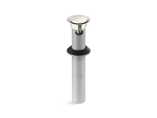Kohler K-25322-SN Bathroom sink clicker drain with overflow, Vibrant Polished Nickel