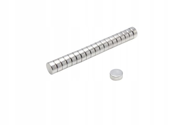 Top Magnesy – 100 pièces Aimants néodyme cylindriques 7x3 mm N38, extra puissants et nickelés, pour bricolage, atelier, modélisme, tableau magnétique et...