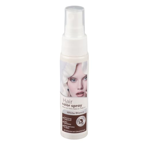 ZASCHMOY Spray Temporal para el Cabello Color No Graso Lavable Tinte para el Cabello Blanco Spray Fácil de Usar Secado Rápido para Hombres y Mujeres que Dura 3 Años Botella de 30ml