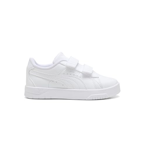 PUMA Unisex-Child JADA Hook and Loop Shoes White-White AH25 Little Kid 1