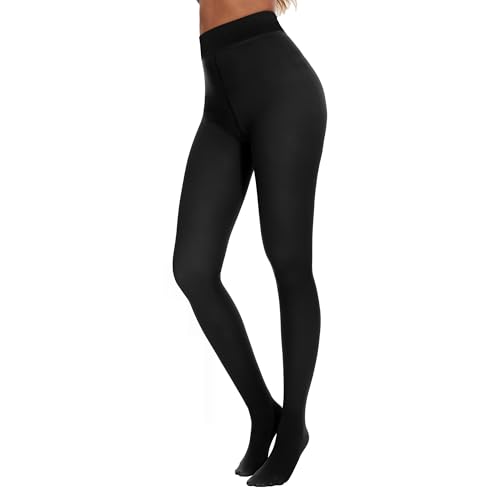 TNNZEET Fleece Lined Tights Women — Pantyhose Colorful Opaque Black Sheer Thermal Winter Warm Leggings Under Dress