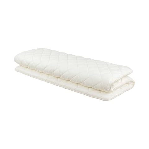 FULI Japanese Futon Mattress, Foldable & Portable Floor Lounger Bed, Roll Up Sleeping Pad, Shikibuton, Made in Japan (White, Queen) Cover
