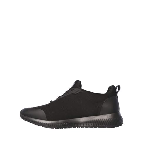 Skechers Damen Squad Sr Sneaker, Black Flat Knit, 36 EU
