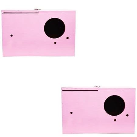 GO7 Breeding Box for Love Birds, bajri Bird Java Zebra Bird Breeding Box for Small Bird, Free Coco Fiber Bird House (Hanging) Pack of 2