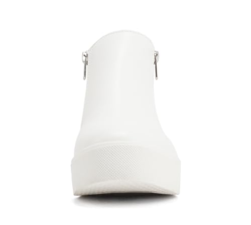 Image of Soda Taylor Hidden Wedge Sole Booties Ankle Heels Sneaker Shoes Side Zipper