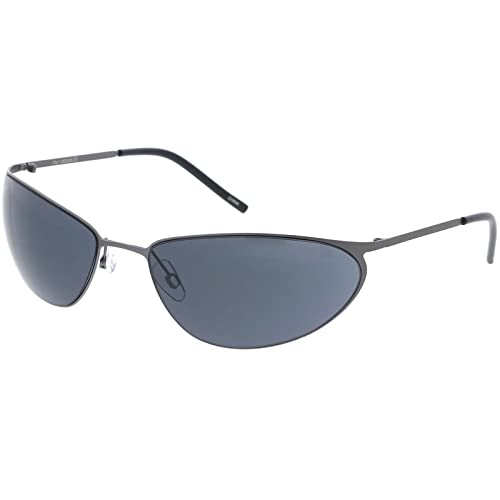 zeroUV Matrix Neo Trinity Metal Wire Frame Glasses, Futuristic Sci-Fi Movie Inspired Sunglasses for Men and Women (Gunmetal)