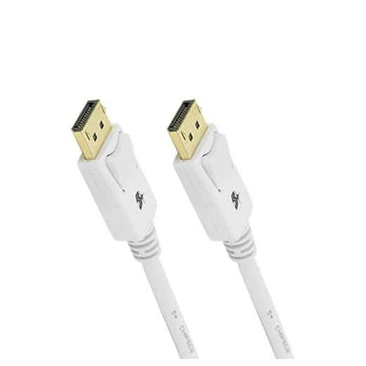 5+ Cabo Displayport + Displayport 1.2 - Branco - 2M - com Trava