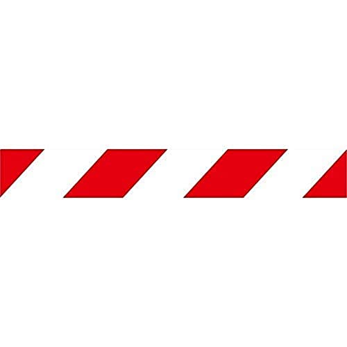 Normaluz Rd80011 Cintas De Balizamiento Cinta Para Acordonar Balizamiento Plastico 5 Cm X 50 M X 0.03 Mm, Blanco/Rojo