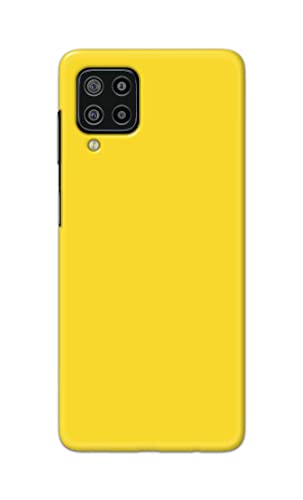 Image of Printed Hard Back Cover Case for Samsung Galaxy F22 4G | Samsung Galaxy M22 4G Back Cover (Plain Yellow) -1803