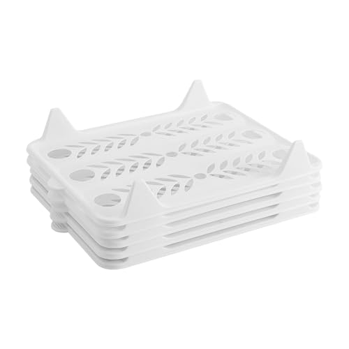 Organizador de camisas apilables, 5 piezas, divisores bloqueables para guardar ropa, ahorro de espacio, separador de estante elástico para jeans, suéteres, camisetas, calcetines, pantalones, para