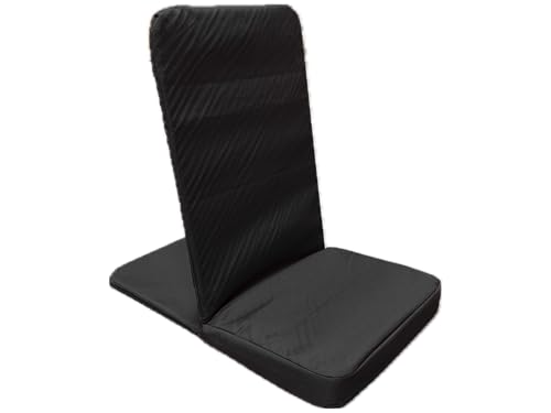 BACKJACK BJI Original BackJack-Made in THE USA- Black Cotton Fabric Lightweight Floor Seating Chair...