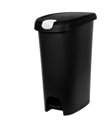 TnLoji 12 Gallon Trash Can, Lockable Step-On Plastic...