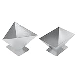 FIXOSHEE 2 Stück Zongzi Form aus Edelstahl Dreieckige und Viereckige Reisbällchenform Küchenhelfer für Traditionelle Chinesische Klebreis Zubereitung