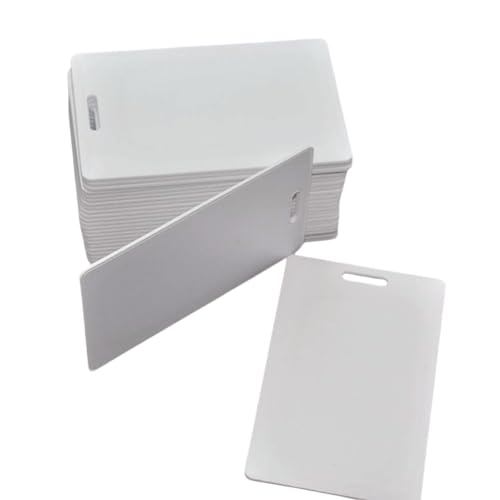 10 x RFID-Karten mit Löchern, 13,56 MHz, M1, weiß, dicke Karten mit Löchern, IC-Zugangskontrollkarte