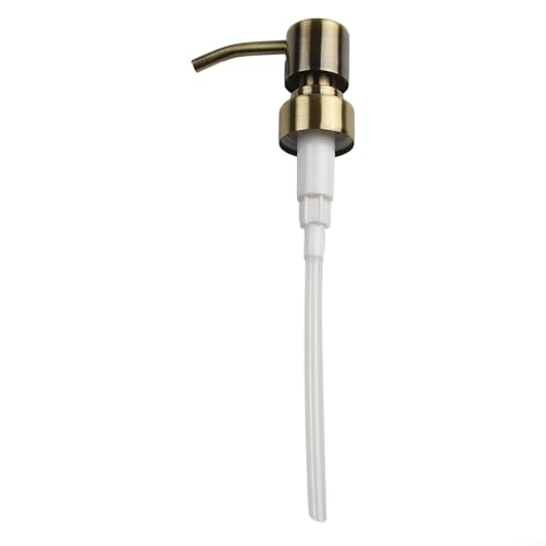 Housing Lotion Pump Head, Soap Dispenser Pump Head Replacement, Stainless Steel Pump Head, Bathroom Soap Dispenser(Bronze 1)