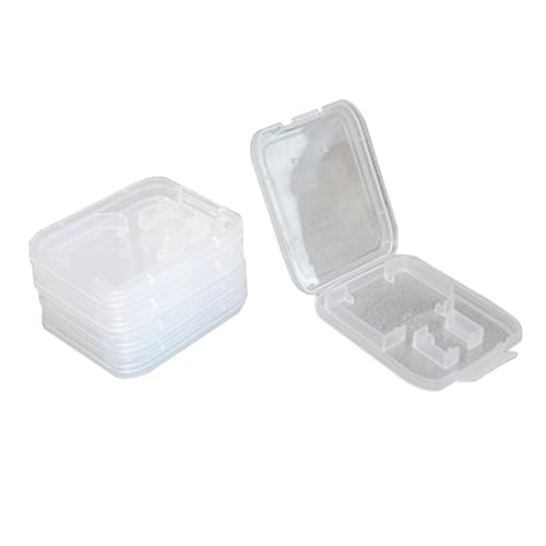 KONTONTY 5pcs Plastic Card Holder Case Memory Storage for Cards Design for Easy Viewing and Organization