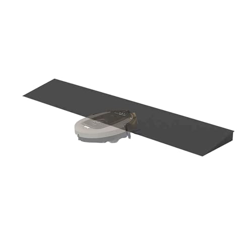 Rampa de umbral para robot barredor de silla de ruedas, rampas portátiles de plástico para bordillos para interior/exterior, patio, jardín | Negro, 100x22x5 cm miniatura 1