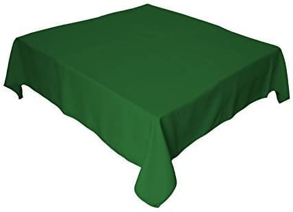 Nappe en lin polyester émeraude pour repas de fête et dîners