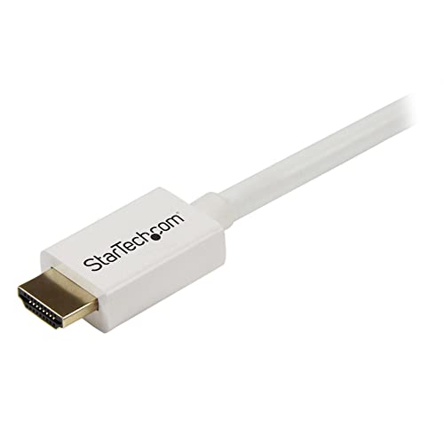 StarTech.com 7m 23 Ft Blanc CL3 Haute vitesse dans le mur HDMI câble - Ultra HD 4k x 2k HDMI câble - HDMI à HDMI M/M - Audio/Vidéo, Gold-Plated (HD3MM7MW) | CL3 Évalué, UHD Haute vitesse HDMI Câble avec Ethernet, 10.2Gbps, HDMI 1.4 Câble d'affichage/vidéo 30AWG