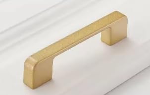 10 Pack Zinc Alloy Cabinet Handles Wardrobe Kitchen Cupboard Pulls Drawer Knobs Fashion Furniture Handle Door Hardware (Sand Gold, Hole Pitch = 160 mm)