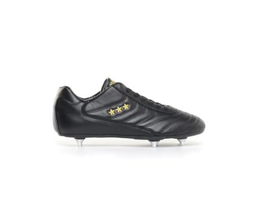 Zapatos de fútbol hombres con tacos de hierro Zapatilla de oro Derby para suelo blando SG