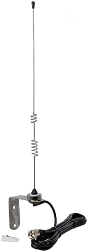 TWAYRDIO Antena NMO de doble banda VHF UHF 2M/70CM Antena de radio amateur montaje con soporte en L con cable coaxial RG58 de 13 pies conexión NMO a PL259 para transceptores móviles Motorola Kenwood
