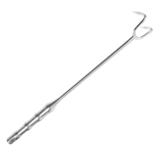 NAMOARLY Meat Hook for Hanging Meat Food Flipper Stainless Steel Commercial Meat Hook for Slaughterhouse Bbq Shop 40cm