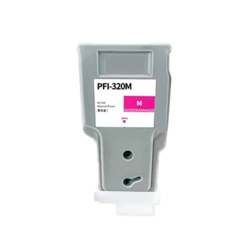 Compatible Ink Cartridge PFI 320 PFI-320 300ml with Chip for PFI-320 PFI 320 and IPF TM-200 TM-205 TM-300 Printers Pigment Ink Replacement(1Pc Magenta)