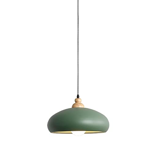 Lustres de plafond E27 : suspension luminaire moderne réglable verte