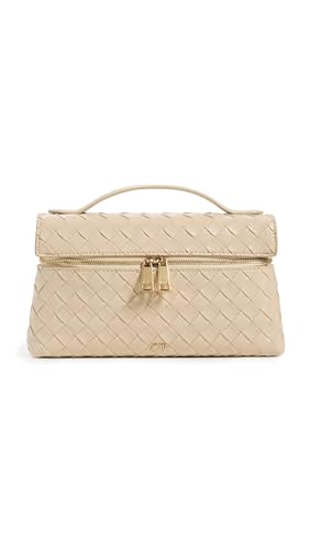 JW PEI Women's Thea Weave Top Handle Bag, Light Apricot,