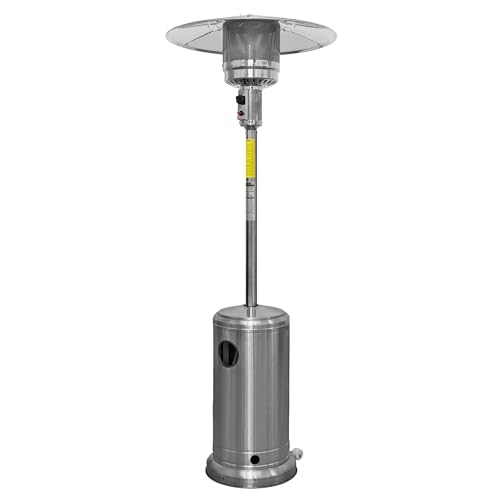 Dellonda Outdoor Garden Gas Patio Heater 13kW Commercial & Domestic Use, Stainless Steel