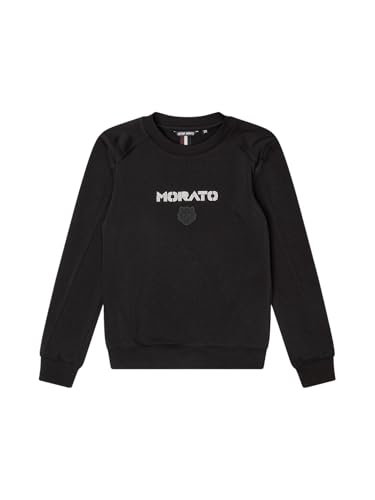 Sudadera para niño Antony Morato clásica de cuello redondo negro