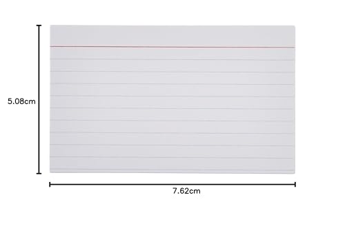 AmazonBasics Ruled Lined Index Cards - 3x5 Inches (10 Packs of 100) image 3