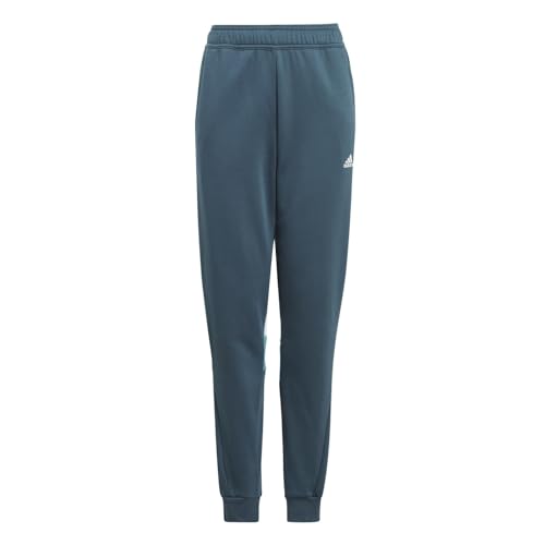 Adidas Mixte Enfant Tiberio 3-Stripes Colorblock Fleece Pants Kids, Arctic Night/Arctic Fusion/White, 15-16 Years