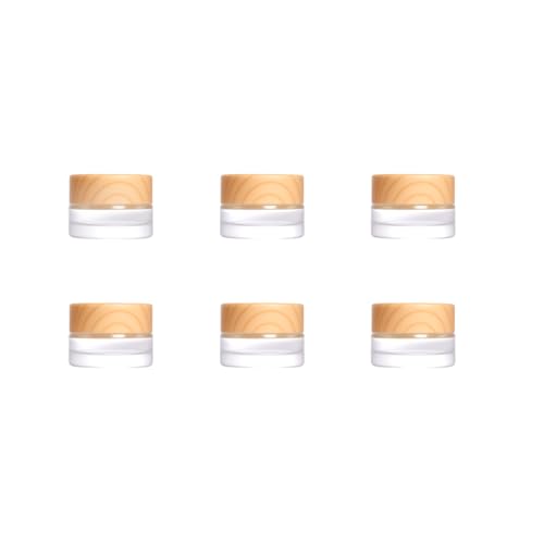 6Pcs 0.18 oz Small Travel Lotion Containers with lids for Creams White