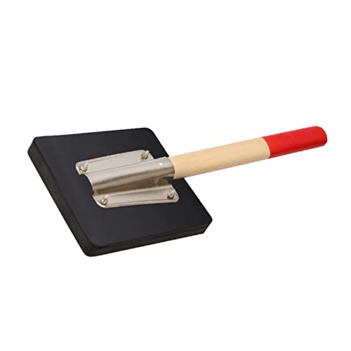 DOITOOL Badajo De Goma Pinza Clip De Acero Inoxidable Estante Para Escobas Herramientas De Azulejo Para Pisos De Pavimentación Martillo De Suave Madera De Caucho Black