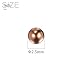 Kozelo 200pcs Copper Precision Balls - [2.5mm] Round for Bearings Bushings Valves, Machinery, Automotive, and DIY Use