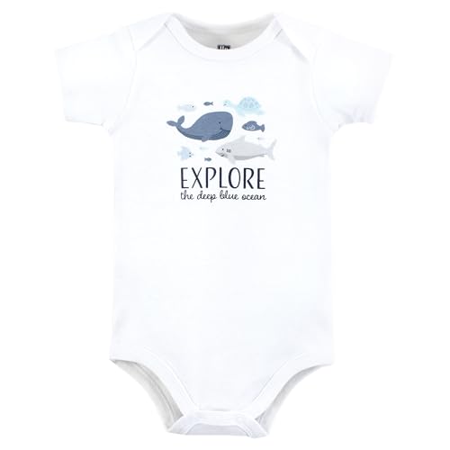 Image of Hudson Baby Unisex Baby Cotton Bodysuits 5-pack