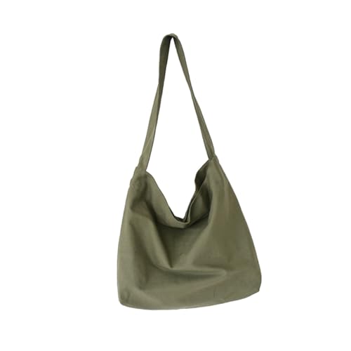 Sac de voyage en toile vert vintage avec bandoulière réglable pour femme et fille