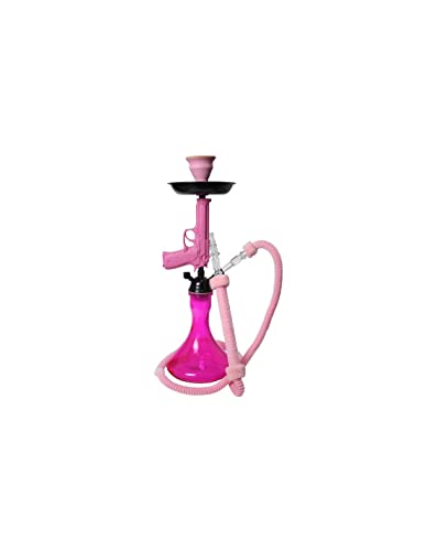 Legalize - Mrs Smith Pink - Shisha con forma de arma - Cachimba premium - Hookah color rosa - 61 cm