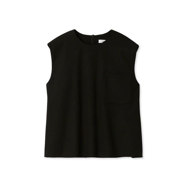 ミラオーウェン ファー風黒ノースリーブベスト 極美品 現品限り！ ノー