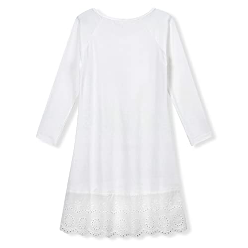 Vieille Girls Nightgowns Long Sleeve Princess Sleepwear Cute Kids Pajama Dress Size 5-12 Years2