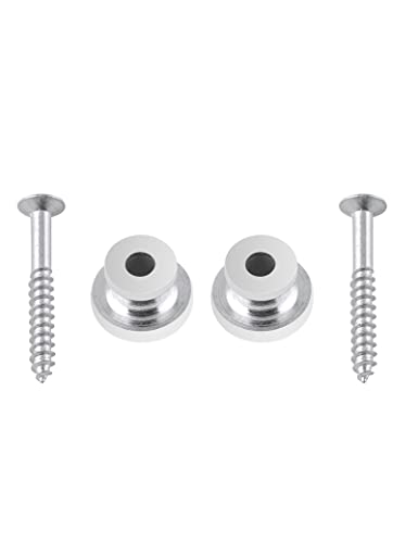 Bogart Guitar Strap Buttons Straplocks Tail Nail End Pins With Screws Mushroom Head For Acoustic Guitar Electric Guitar Bass Banjo Ukulele Set Of 2Pcs Chrome. #TOP3