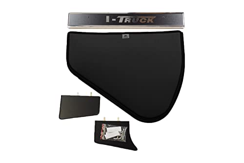 KRAM-TRUCK Cubierta de la Estantería del Salpicadero Compatible con la Cabina con IVECO STRALIS HI-Way S-Way 2011 Y Posteriores 10 mm Espuma de Cuero Sintético Resistente Al Desgaste Negro Cover