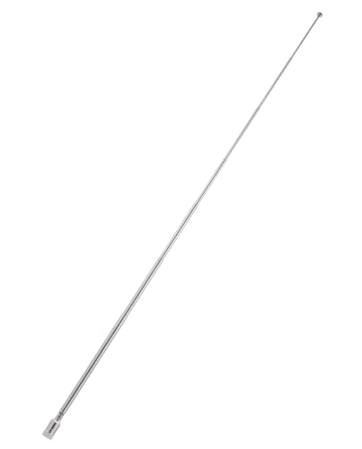 Antena de radio telescópica FM de 75 ohmios conector macho tipo F para receptor estéreo AM FM 2