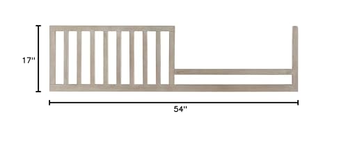 Image of Toddler Bed Safety Guard Rail for Bel Amore & Cosi Bella Convertible Cribs by Bivona - Solid Wood Rail for Convertible Crib to Toddler Bed - Safety Guard Rail for Children (Sea Washed Pine - Channing)